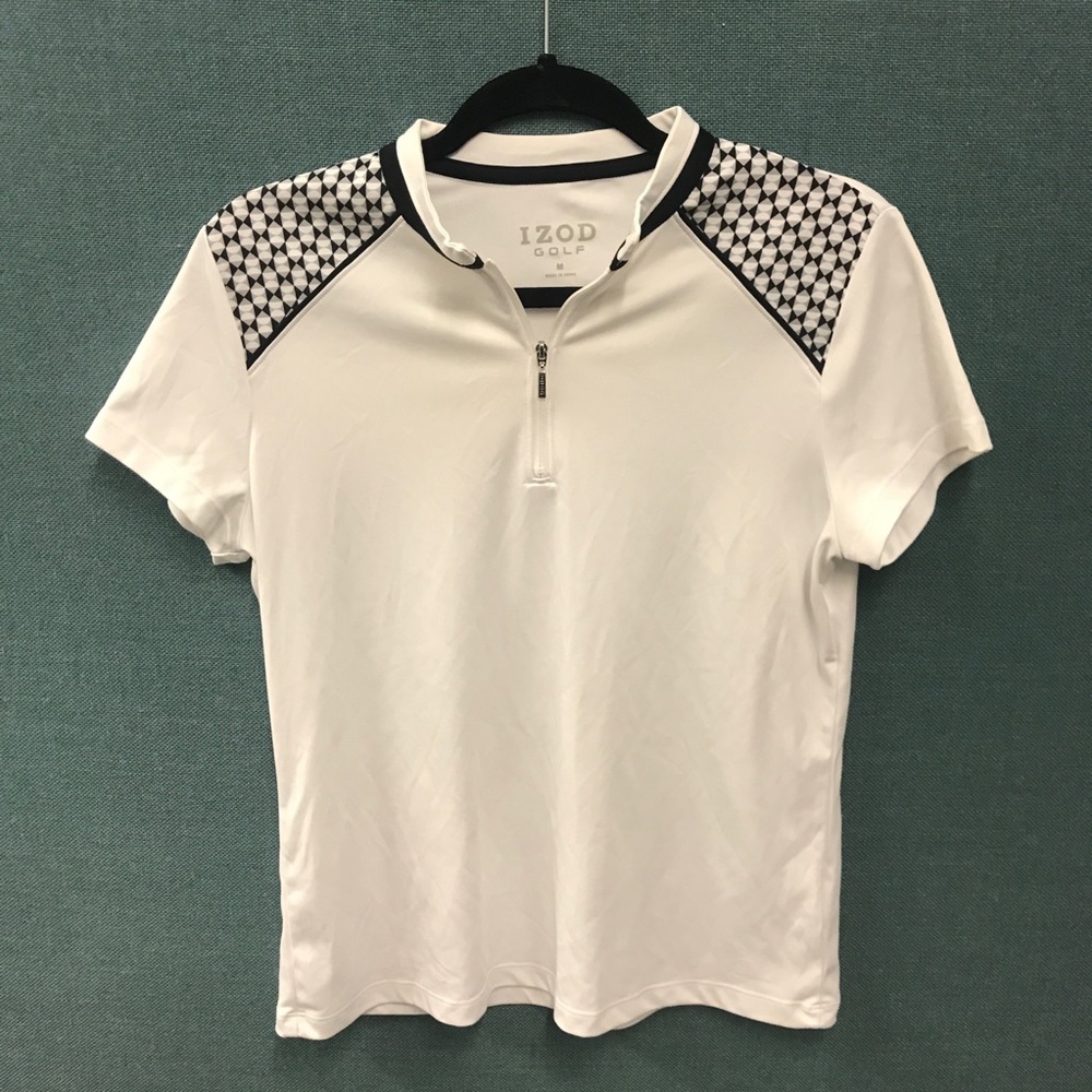 IZOD Golf Short Sleeve Quarter Zip Top